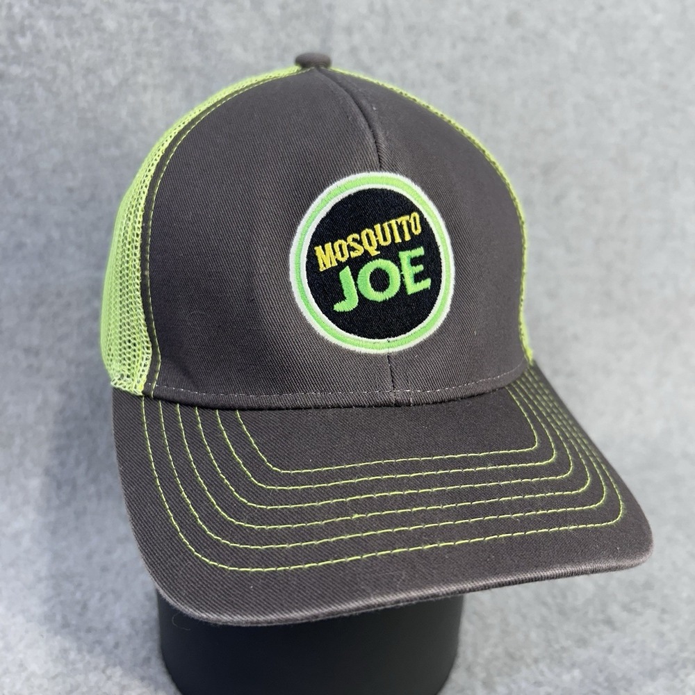 Mosquito Joe Gray Neon Green Mesh Trucker Hat Snapback Promo Cap